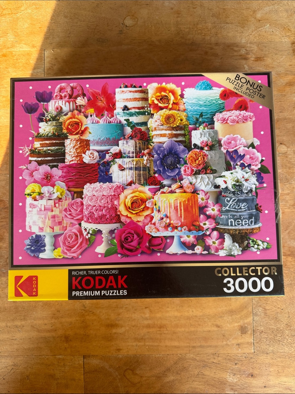 Kodak Cake & Flowers 3000 Piece Puzzle Craz-Z-Art Used